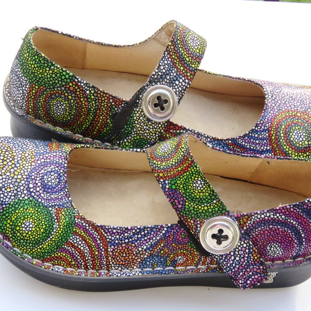 Alegria Paloma Bullseye, Size EU 38 us 8.5, Mary Jane Style